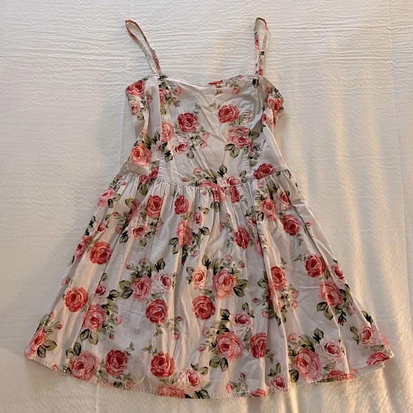 navy blue dress for baby girl Forever 21 Smocked bow back floral mini A-line sundress summer dress